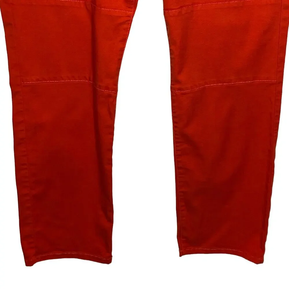 CAbi 6046 Womens Size 10 Orange Corel Utility Twill‎ Trouser Chino Pants Stretch